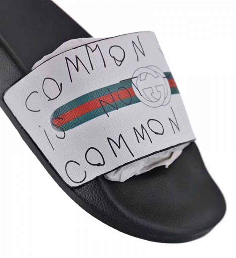 gucci common sense slides|gucci slide sandals.